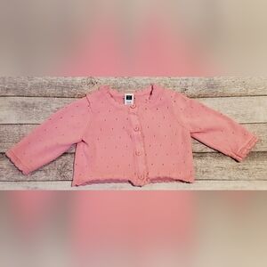 Janie & Jack Monaco Picnic Pink Baby Girl Size 3-6M Cardigan